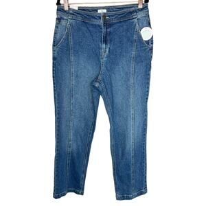 Dip straight leg denim jeans middle seam NWT size 12